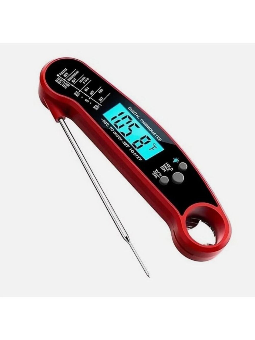 Instant Read Digital Thermometer With Backlit Display By Alpha Grillers